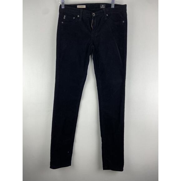 Ag Adriano Goldschmied Pants - Adriano Goldschmied The Legging Super Skinny Black Corduroy Pant Size 28X30 1061